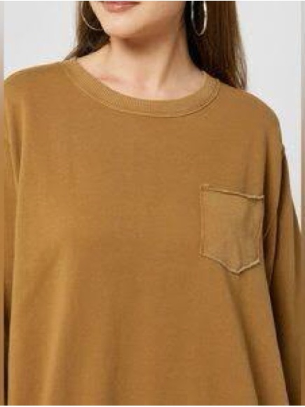aerie Oversized Caramel Pocket Sweatshirt